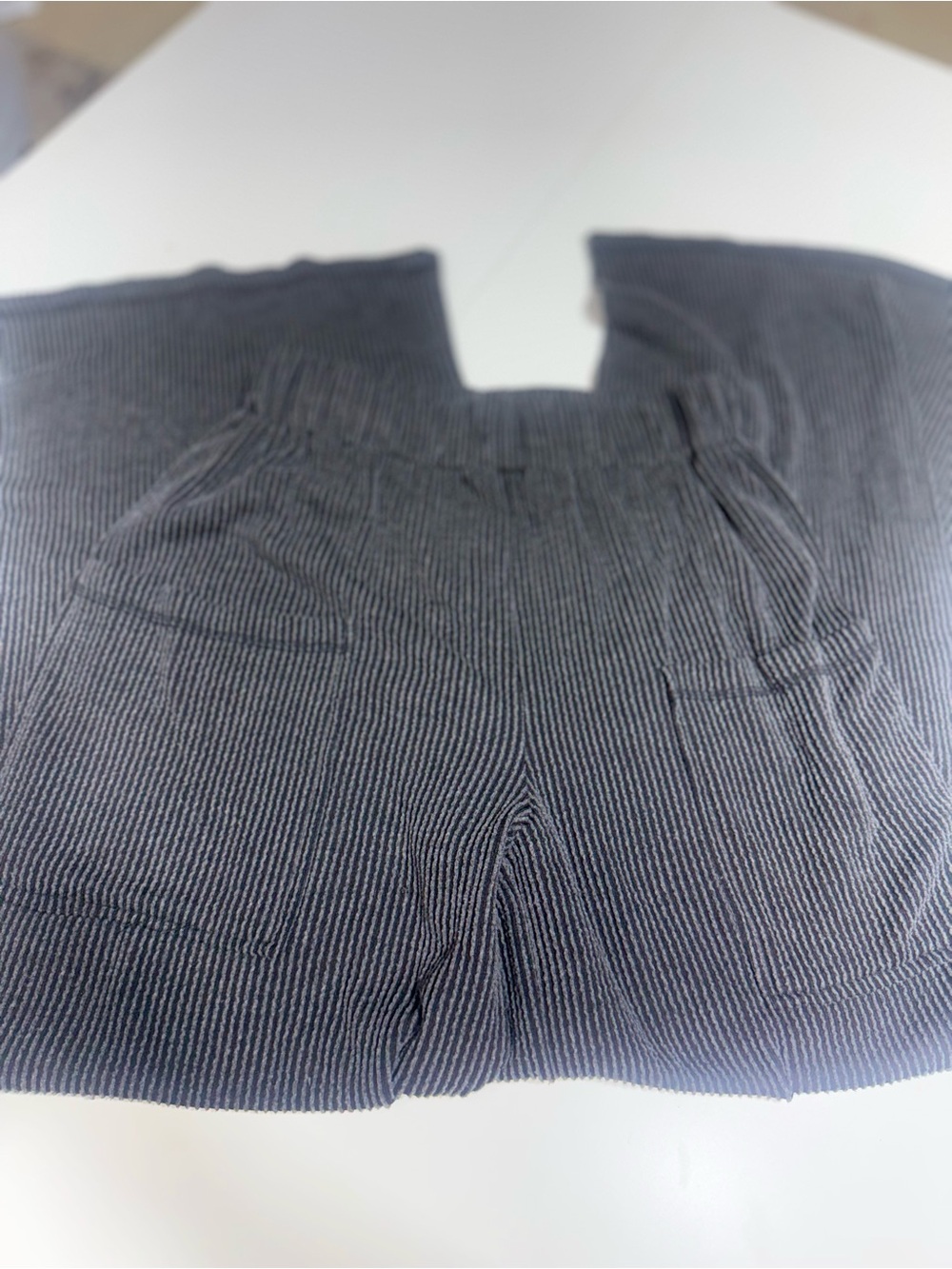BiBi Men's Black Pinstripe Corduroy Pants